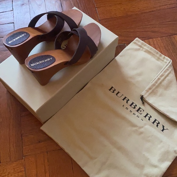 BURBERRY “SONIAS” Retro Platform Sandals Size 5.5 - Picture 7 of 8